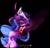 Size: 3241x3108 | Tagged: safe, artist:paigezilla, twilight sparkle, oc, oc:everlight everlasting, alicorn, pony, g4, alternate universe, black background, bust, colored eyelashes, colored horn, colored pupils, colored wings, corrupted, crown, curved horn, dark, digital art, element of magic, ethereal mane, evil, eyelashes, feathered wings, female, floppy ears, flowing mane, gem, gradient horn, gradient mane, gradient wings, high res, horn, jewelry, long horn, looking at you, mare, multicolored hair, multicolored horn, nightmare twilight, nightmarified, older, older twilight, peytral, portrait, purple eyes, regalia, signature, simple background, solo, sparkles, spread wings, starry mane, three quarter view, twilight sparkle (alicorn), wall of tags, wings