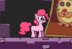 Size: 1280x877 | Tagged: safe, artist:gravity1037, pinkie pie, earth pony, pony, animated, cute, dancing, diapinkes, female, mare, pixel art, pizza tower, solo