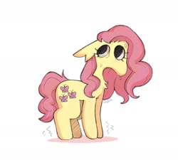 Size: 1665x1496 | Tagged: safe, artist:snekrisp, fluttershy, pegasus, pony, g4, female, simple background, solo, white background