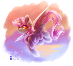 Size: 2583x2321 | Tagged: safe, artist:prettyshinegp, oc, oc only, alicorn, pony, :p, alicorn oc, female, high res, horn, jewelry, mare, necklace, one eye closed, raised hoof, simple background, solo, tongue out, transparent background, wings, wink