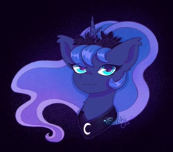 Size: 2048x1794 | Tagged: safe, artist:saphymoon, artist:saphypone, princess luna, alicorn, pony, g4, bust, female, mare, solo