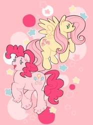 Size: 1524x2048 | Tagged: safe, artist:deathbycatboy, fluttershy, pinkie pie, earth pony, pegasus, pony, g4, duo, female, mare