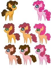 Size: 532x741 | Tagged: safe, artist:carlyquinn, cheese sandwich, pinkie pie, oc, earth pony, pony, g4, earth pony oc, female, male, mare, offspring, parent:cheese sandwich, parent:pinkie pie, parents:cheesepie, simple background, stallion, transparent background