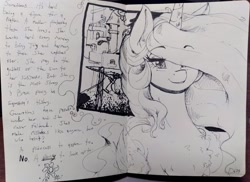 Size: 2048x1490 | Tagged: safe, artist:thelunarmoon, princess celestia, pony, g4, sketch, solo, traditional art