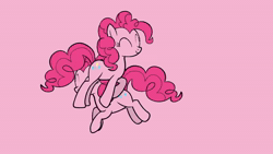 Size: 1280x720 | Tagged: safe, artist:tridashie, pinkie pie, earth pony, pony, pinkie promise (animation), g4, 2017, :d, ^^, animated, blue eyes, cute, dancing, diapinkes, eyes closed, female, happiness, happy, jumping, looking at you, mare, multeity, open mouth, open smile, pink background, pink mane, pink tail, prancing, pronking, raised hoof, simple background, singing, smiling, smiling at you, solo, song, sound, tail, text, video, webm, youtube link