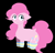 Size: 825x787 | Tagged: artist needed, safe, pinkie pie, earth pony, pony, g4, :3, black background, clothes, dock, floppy ears, simple background, smiling, socks, solo, striped socks, tail, thigh highs
