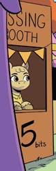 Size: 239x725 | Tagged: safe, idw, official comic, earth pony, pony, g5, spoiler:comic, spoiler:g5comic, spoiler:g5comic07, cameo, charlie brown, cropped, kissing booth, peanuts (comic)