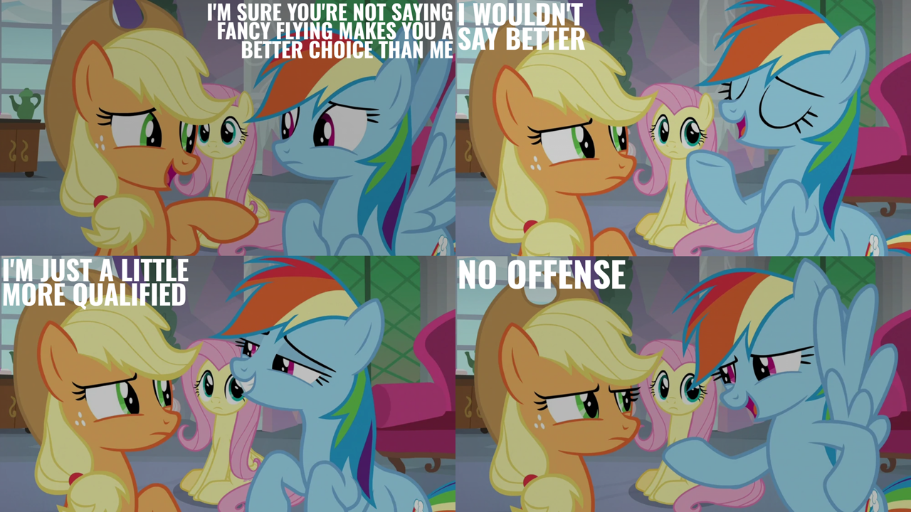 Safe Edit Edited Screencap Editor Quoterific Screencap Applejack Fluttershy