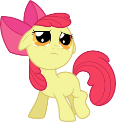 Size: 3000x3153 | Tagged: safe, artist:cloudy glow, apple bloom, earth pony, pony, g4, lesson zero, .ai available, blank flank, high res, simple background, solo, transparent background, vector