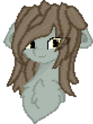 Size: 1072x1430 | Tagged: safe, artist:sodapop sprays, oc, oc only, oc:flower popen, bat pony, pony, bat pony oc, bust, chest fluff, ear fluff, female, floppy ears, fluffy, mare, pixel art, simple background, solo, transparent background