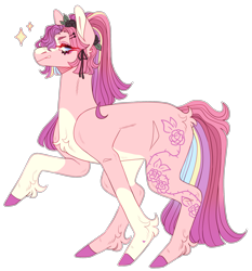 Size: 2291x2455 | Tagged: safe, artist:sleepy-nova, oc, oc:roselia, earth pony, pony, female, high res, mare, simple background, solo, transparent background