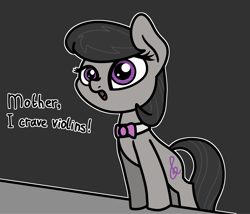 Size: 2048x1756 | Tagged: safe, artist:ewoudcponies, octavia melody, earth pony, pony, g4, female, gray background, open mouth, pun, simple background, solo