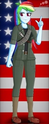 Size: 822x2048 | Tagged: safe, artist:lemonzat115, rainbow dash, human, equestria girls, g4, american flag, boots, call of duty, call of duty: world at war, clothes, equipment, female, grenade, knife, marine, marines, military, military uniform, polansky, private, pvt polansky, shoes, soldier, solo, uniform, united states, world war ii