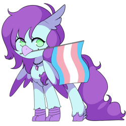 Size: 1750x1750 | Tagged: safe, artist:hellscrossing, oc, oc only, oc:aella breeze, hippogriff, beak, birb, hippogriff oc, pride, pride flag, simple background, solo, transgender oc, transgender pride flag, transparent background