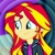 Size: 720x716 | Tagged: safe, sunset shimmer, human, equestria girls, g4, my little pony equestria girls: rainbow rocks, bacon hair, cute, eye, eyebrows, eyes, female, goddess, hypnosis, hypnotist, raised eyebrow, shimmerbetes, smiling, smirk, solo, spiral, sunset