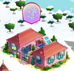 Size: 684x660 | Tagged: safe, gameloft, idw, g4, my little pony: magic princess, building, paradise estate, the anonymous campsite