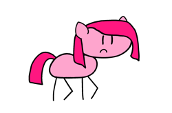 Size: 1824x1200 | Tagged: safe, artist:mystery shore, idw, pinkie pie, earth pony, pony, g4, reflections, spoiler:comic, female, in a nutshell, in a nutshell but mirror version, mare, mirror universe, pinkamena diane pie, simple background, solo, stick pony, transparent background