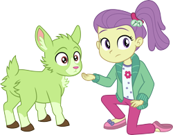 Size: 3840x3000 | Tagged: safe, artist:cloudy glow, lily pad (g4), goat, human, equestria girls, equestria girls specials, g4, my little pony equestria girls: better together, my little pony equestria girls: spring breakdown, .ai available, amazing technicolor wildlife, butt, cute, female, high res, plot, simple background, solo, transparent background, vector