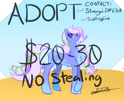 Size: 5184x4231 | Tagged: safe, artist:staceyld636, oc, earth pony, pony, adoptable, advertisement, earth pony oc, female, full body, long mane, long tail, looking back, looking up, mare, solo, tail