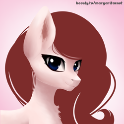 Size: 3000x3000 | Tagged: safe, artist:margaritaenot, oc, oc only, pony, commission, gradient background, high res, redhead, solo, vector