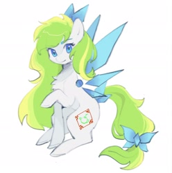 Size: 1902x1920 | Tagged: artist needed, safe, oc, oc only, oc:tea fairy, earth pony, pegasus, pony, female, mare, simple background, solo, white background