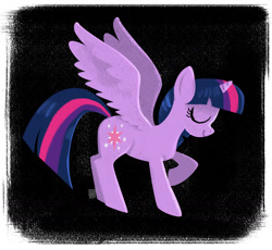 Size: 1280x1177 | Tagged: safe, artist:susanarodriguesart, twilight sparkle, alicorn, pony, eyes closed, solo, spread wings, twilight sparkle (alicorn), wings