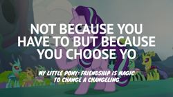 Size: 1920x1080 | Tagged: safe, edit, edited screencap, editor:quoterific, screencap, starlight glimmer, changedling, changeling, g4, to change a changeling