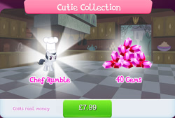 Size: 1268x858 | Tagged: safe, gameloft, rumble, pegasus, pony, g4, my little pony: magic princess, bundle, chef's hat, colt, costs real money, cutie collection, english, foal, gem, hat, male, mobile game, numbers, sale, solo, spoon, text, wings