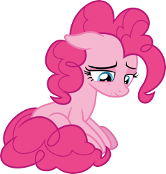 Size: 3000x3153 | Tagged: safe, artist:cloudy glow, pinkie pie, earth pony, pony, g4, the last laugh, .ai available, female, high res, mare, sad, simple background, solo, transparent background, vector