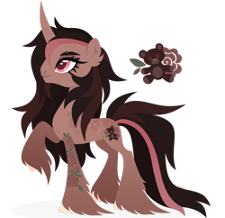 Size: 1920x1862 | Tagged: safe, artist:kabuvee, oc, pony, unicorn, curved horn, female, horn, mare, nose piercing, piercing, simple background, solo, transparent background, unshorn fetlocks