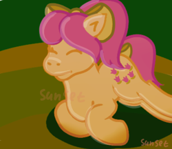 Size: 370x320 | Tagged: artist needed, safe, posey bloom, earth pony, pony, g1, g5, female, full circle, g5 to g1, generation leap, mare, ponytail, solo