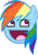 Size: 617x887 | Tagged: safe, artist:wakabalasha, rainbow dash, pegasus, pony, g4, awesome face, emoji, female, mare, simple background, solo, transparent background