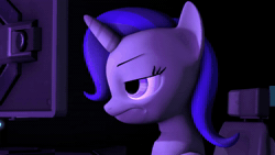 Size: 1920x1080 | Tagged: safe, artist:shark_vil, oc, oc only, oc:dinky moon, alicorn, pony, 3d, alicorn oc, angry, animated, computer, crazy face, destruction, faic, female, funny, gray, horn, mare, meme, purple eyes, purple hair, rocket launcher, rpg-7, source filmmaker, weapon, webm, wings