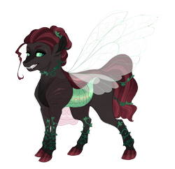 Size: 2687x2600 | Tagged: safe, artist:gigason, oc, oc only, oc:firethorn, changepony, hybrid, pony, female, high res, interspecies offspring, magical lesbian spawn, offspring, parent:queen chrysalis, parent:roseluck, simple background, solo, transparent background