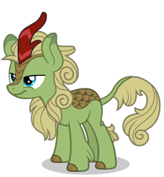 Size: 1711x1854 | Tagged: artist needed, source needed, safe, forest fall, kirin, g4, cloven hooves, male, simple background, smug, solo, transparent background, vector