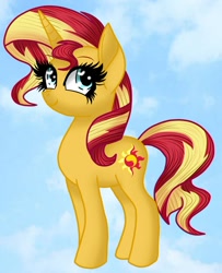 Size: 1024x1261 | Tagged: safe, artist:shadowiesart, sunset shimmer, pony, unicorn, g4, cute, female, mare, shimmerbetes, solo
