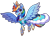 Size: 2601x1857 | Tagged: safe, artist:moonseeker, part of a set, rainbow dash, alicorn, pony, g4, alicornified, blushing, clothes, colored, crown, dress, eyebrows, eyebrows visible through hair, female, flying, high res, horn, jewelry, looking at you, mare, open mouth, open smile, race swap, rainbowcorn, regalia, simple background, smiling, smiling at you, solo, spread wings, transparent background, wings