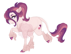 Size: 3412x2600 | Tagged: safe, artist:gigason, oc, oc only, oc:sparkling rose, earth pony, pony, female, high res, magical lesbian spawn, mare, offspring, parent:fleur-de-lis, parent:roseluck, simple background, solo, transparent background