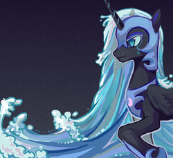 Size: 1890x1729 | Tagged: safe, artist:shiqiuzhu, nightmare moon, alicorn, pony, g4, female, mare, simple background, solo