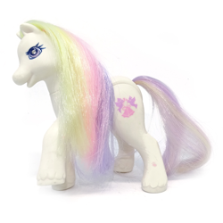 Size: 1000x1000 | Tagged: safe, dainty dove (g2), earth pony, pony, g2, female, irl, mare, photo, solo, toy, unshorn fetlocks