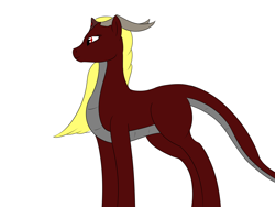 Size: 1600x1200 | Tagged: safe, artist:saint boniface, oc, oc only, dragon, female, mare, simple background, solo, white background