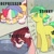 Size: 2048x2048 | Tagged: safe, artist:ponysforyou, oc, oc:morning dew, oc:nasty cherry, earth pony, pegasus, pony, earth pony oc, high res, lying down, pegasus oc, smiling, text