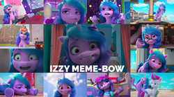 Size: 1978x1111 | Tagged: safe, edit, edited screencap, editor:quoterific, screencap, izzy moonbow, zipp storm, pegasus, pony, unicorn, g5, growing pains, have you seen this dragon?, hoof done it?, izzy does it, my little pony: a new generation, my little pony: make your mark, my little pony: make your mark chapter 2, my little pony: make your mark chapter 3, the cutie mark mix-up, the traditional unicorn sleep-over, winter wishday, spoiler:g5, spoiler:my little pony: a new generation, spoiler:my little pony: make your mark, spoiler:my little pony: make your mark chapter 2, spoiler:mymc02e01, spoiler:mymc02e02, spoiler:mymc02e05, spoiler:mymc02e06, spoiler:mymc02e07, spoiler:mymc02e08, spoiler:winter wishday, antlers, bracelet, cliff, clothes, cloud, concerned, confused, crazy face, crystal brighthouse, cute, deranged, derp, door, doorway, drums, duck lips, duckface, ears back, faic, fairy lights, fake antlers, female, floppy ears, floral head wreath, flower, food, glasses, grin, heart, hi new friend, indoors, insanity, izzy impaling things, izzy is best facemaker, izzy moonbow is not amused, izzy's cottage, izzybetes, jewelry, la villa izzy, lights, looking at someone, looking at something, looking at you, looking down, looking up, lying down, mare, meme, musical instrument, ocean, open mouth, outdoors, pizza, prone, proud, raised hoof, raised hooves, scarf, shelf, sheriff station, smiling, smug, snow, snowfall, solo focus, text, trailer, unamused, wall of tags, water