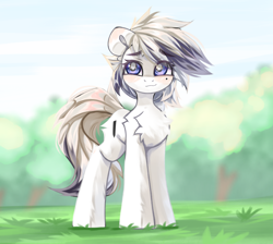 Size: 3811x3412 | Tagged: safe, artist:jfrxd, oc, oc only, earth pony, pony, chest fluff, earth pony oc, female, grass, high res, mare, solo