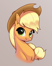 Size: 2020x2525 | Tagged: safe, artist:aquaticvibes, applejack, earth pony, pony, g4, bust, cute, high res, jackabetes, solo