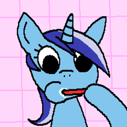 Size: 422x422 | Tagged: safe, artist:hyloaf, minuette, pony, unicorn, g4, brushing teeth, female, mare, toothbrush