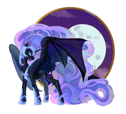 Size: 4540x4124 | Tagged: safe, artist:shiqiuzhu, nightmare moon, alicorn, pony, g4, female, mare, simple background, solo, white background