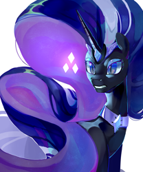 Size: 2656x3187 | Tagged: safe, artist:shiqiuzhu, nightmare rarity, pony, unicorn, g4, female, grin, high res, mare, smiling, solo