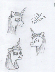 Size: 620x815 | Tagged: safe, artist:alejandrogmj, opaline arcana, alicorn, g5, spoiler:g5, angry, bust, crying, expressions, portrait, sketch, traditional art