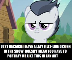 Size: 1218x1010 | Tagged: safe, edit, edited screencap, screencap, rumble, pegasus, pony, g4, marks and recreation, season 7, angry, caption, close-up, colt, foal, image macro, impact font, male, solo, text